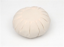 Zafu Meditation Cushion Round in Natural Cotton Drill Fabric 