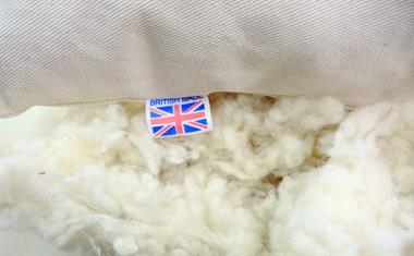 Natural British Wool filled Pillow ,Standard size (24" x 17") Firm fill