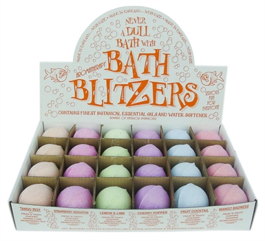 Bath Blitzers  Large 70 mm , Display box of 24 Fresh & Fruity collection 