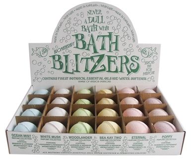 Bath Blitzers  Large 70 mm , Display box of 24 Perfume collection 