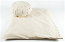 Zafu & Zabuton Meditation Set in Natural Cotton Fabrics