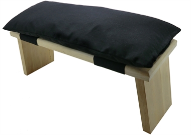 Meditation Stool/Bench Seiza + Cushion ,Organic Kapok Filled,folding legs, British Alder wood, handcrafted, 48 x 17 cm